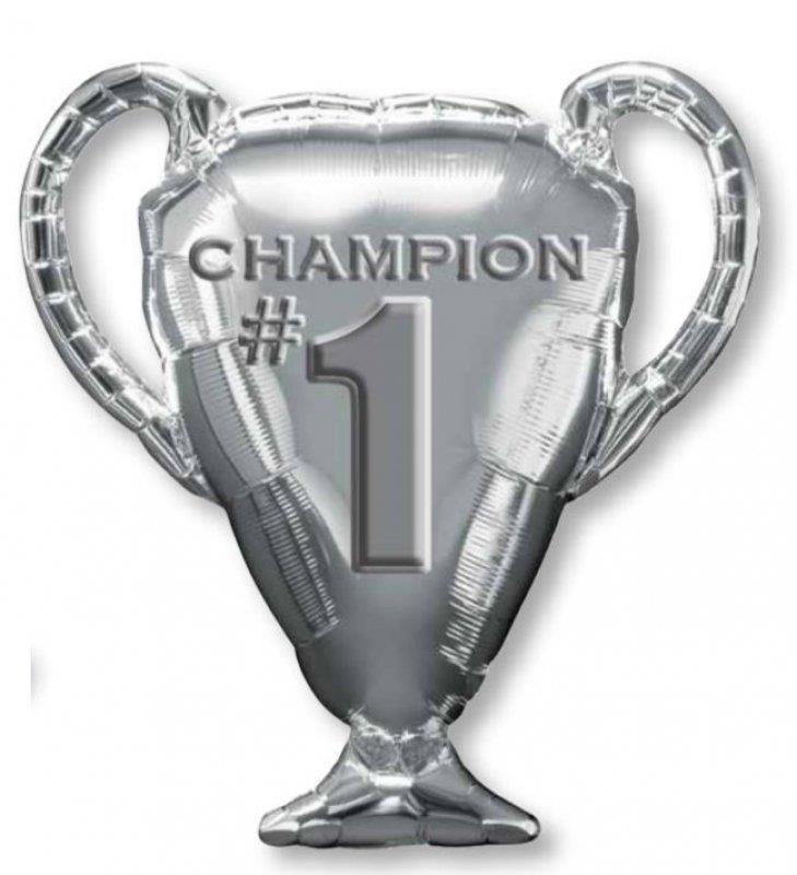 Balloon Foil Shape Trophy Champion