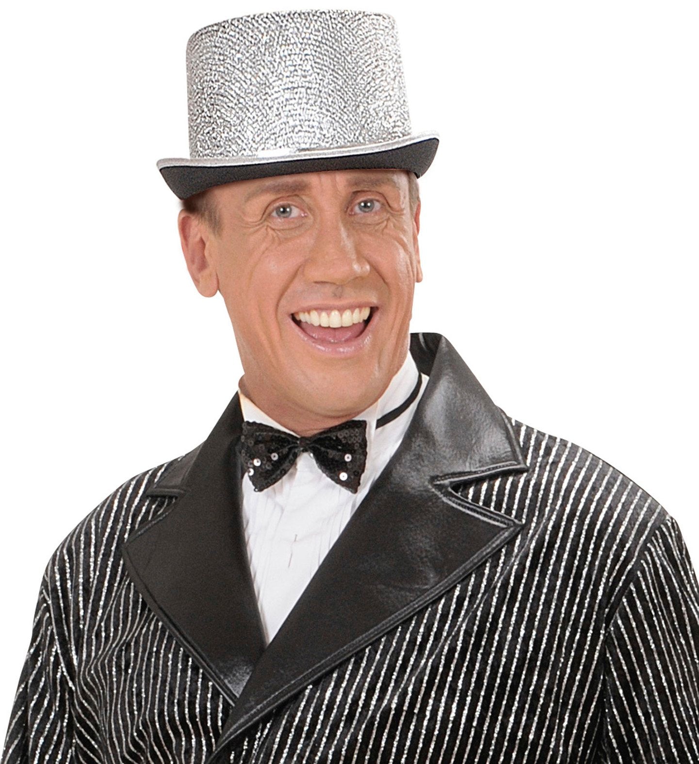 Top Hat Lincoln Silver Lurex Deluxe 1920s Dancer Showman/Showgirl