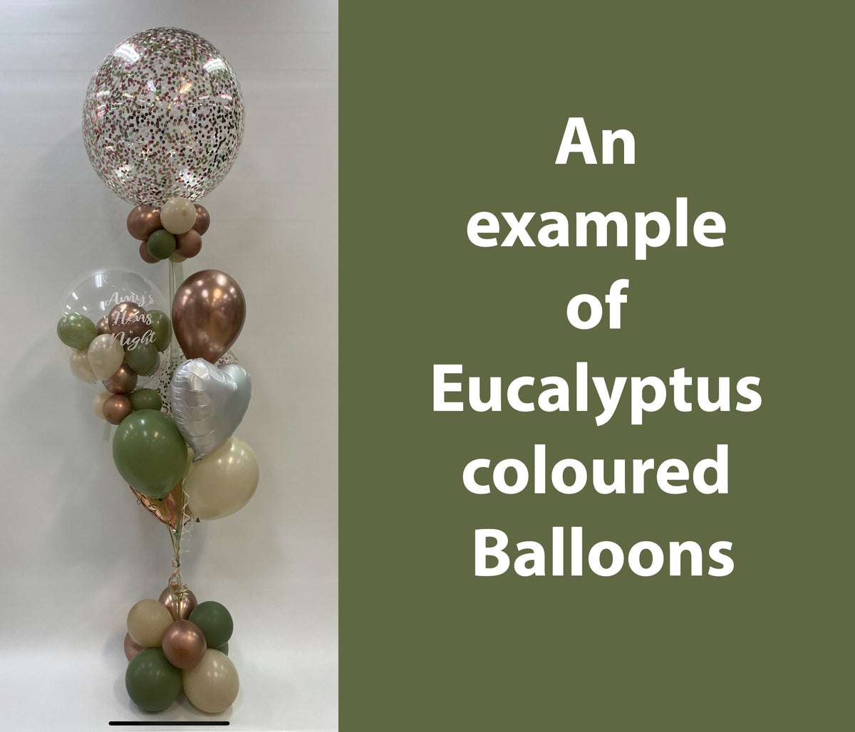 Latex Balloons 30cm Fashion Eucalyptus Green Pk 100