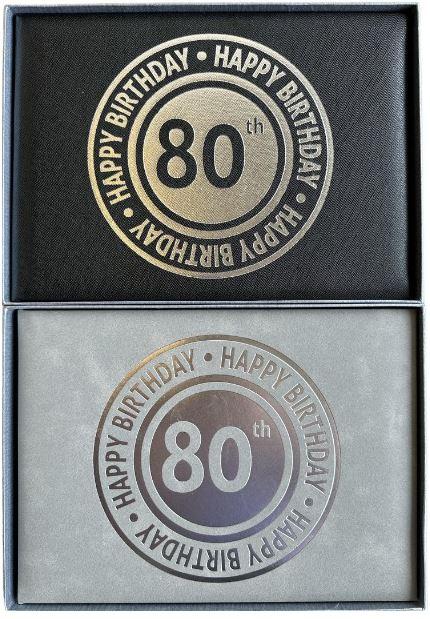 Guest Signature Book 80th Birthday Bold Assorted Colours