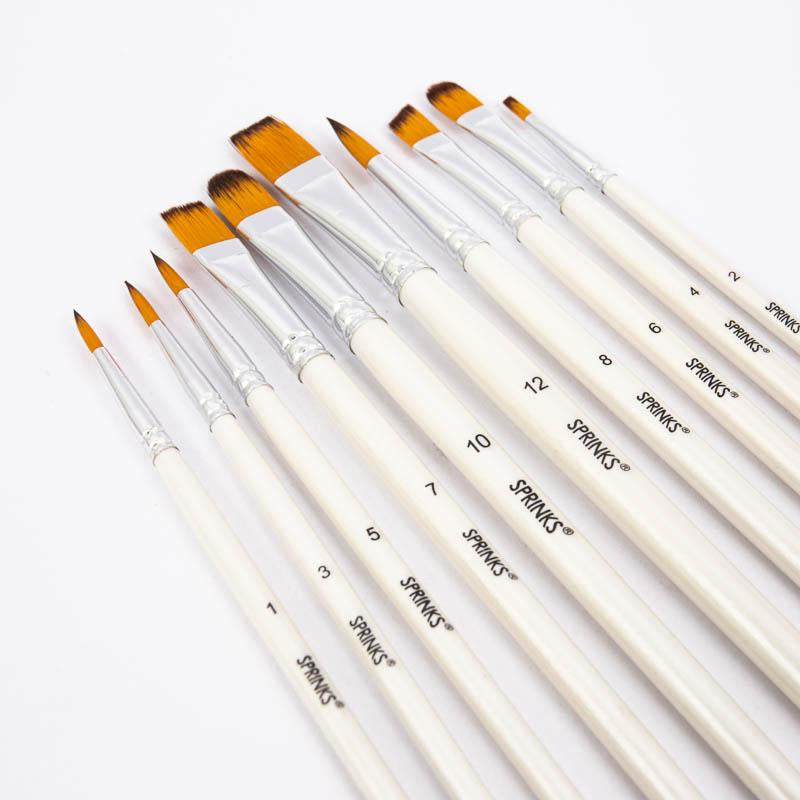 Sprinks Sugarcraft Cake/Cookie Brush Set of 10