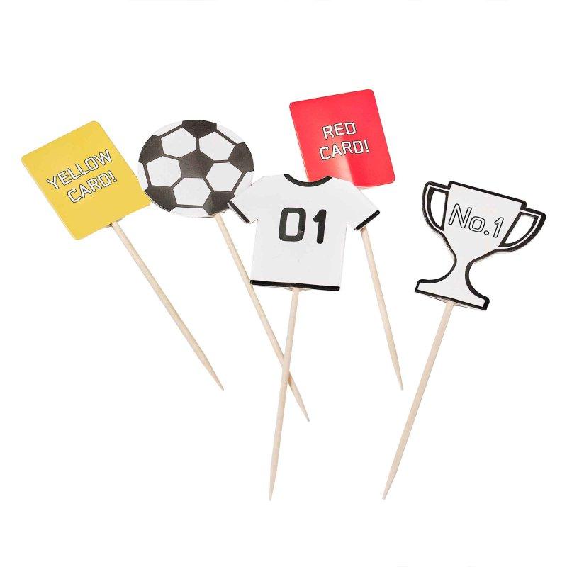 Soccer/Football Cupcake Toppers Kick Off Party Pk/12