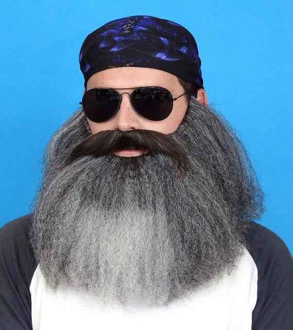 Costume Accessory Beard Grey Biker Hill Billy