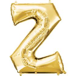 Balloon Foil Letter Z Gold 86cm - Discontinued Line Last Chance To Buy