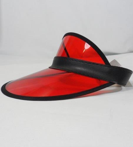 Hat Casino Card Dealer Poker Team Spirit Visor Red 1980s