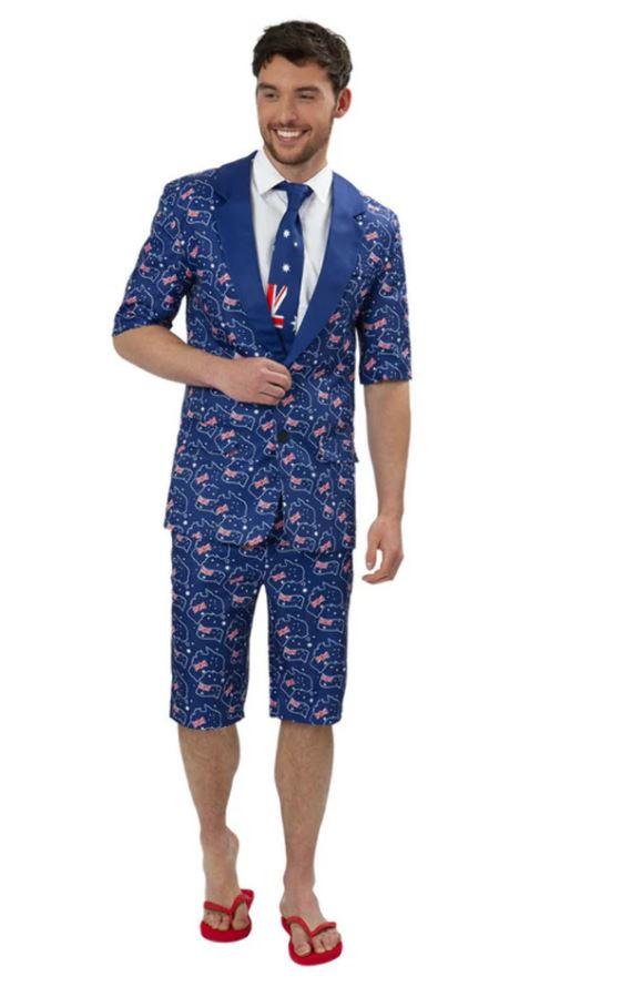 Costume Adult Shorts Suit Australian Flag