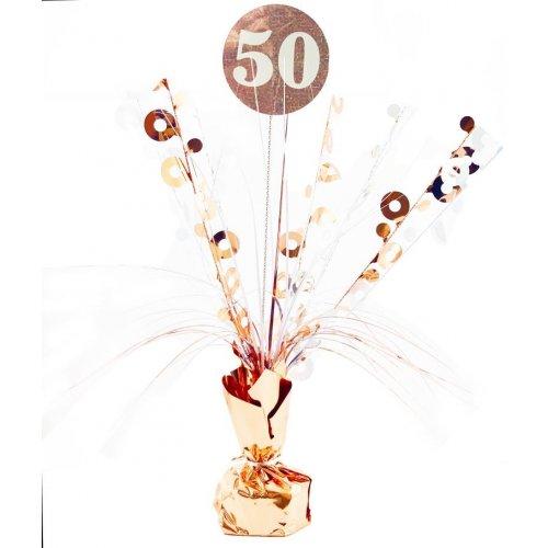 Centrepiece Happy 50th Birthday Rose Gold 165g Table Decoration