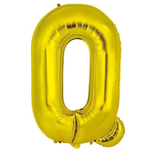 Balloon Foil Letter/Alphabet Q Gold 86cm
