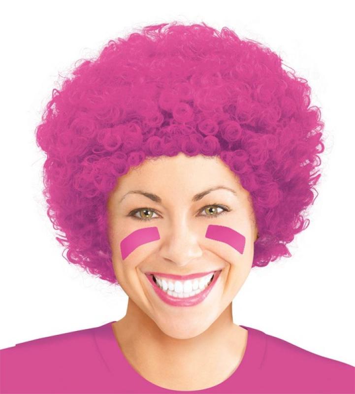 Wig Clown Curly Pink