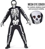 Costume Adult Skeleton Jumpsuit with Hood