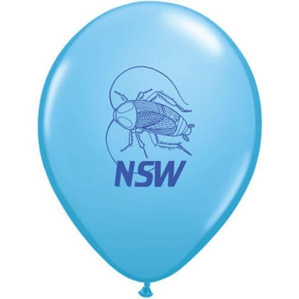 Latex Balloons 28cm NSW (New South Wales) Blue Cockroach Pk/25