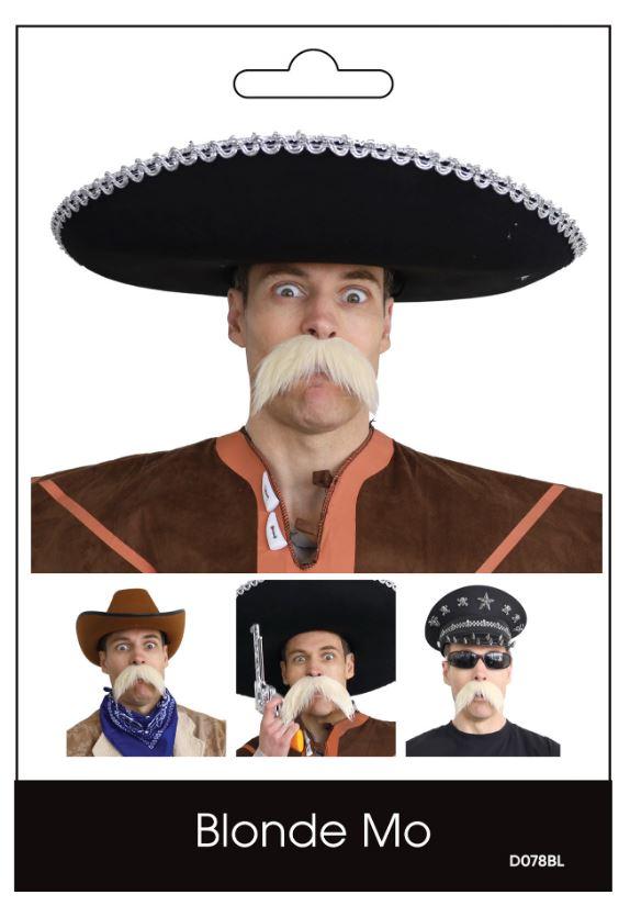 Costume Accessory Moustache Large Blonde