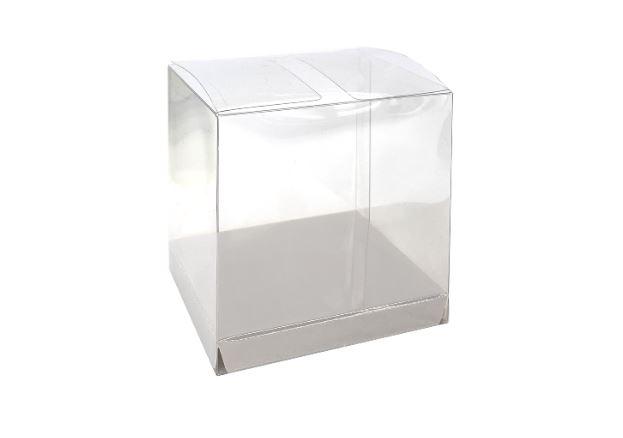 Favour Loot Gift Box Clear - Metallic Silver Pk 10