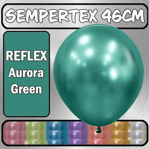 Balloons 46cm Reflex Aurora Green Pk 6