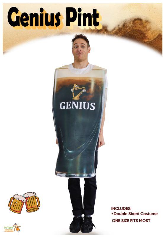 Costume Adult Genius Beer Pint/Glass Ireland/Irish Double Sided One Size