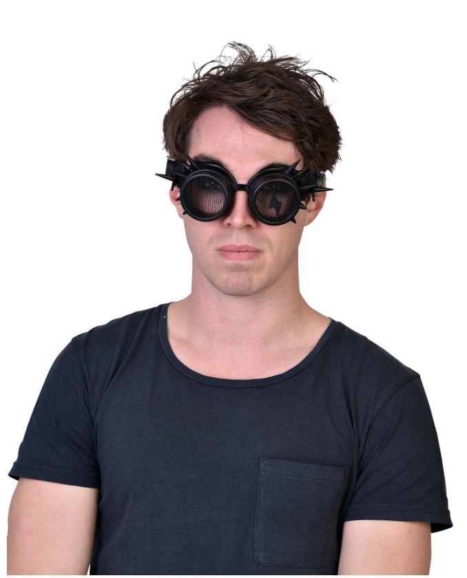Glasses Bram Spikey Black Steampunk Goggles