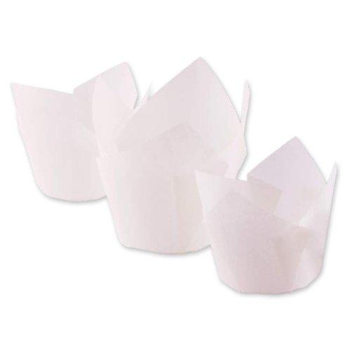 Baking Cups/Cases Tulip Muffin Wrap White Paper Pk/250 60mm Base