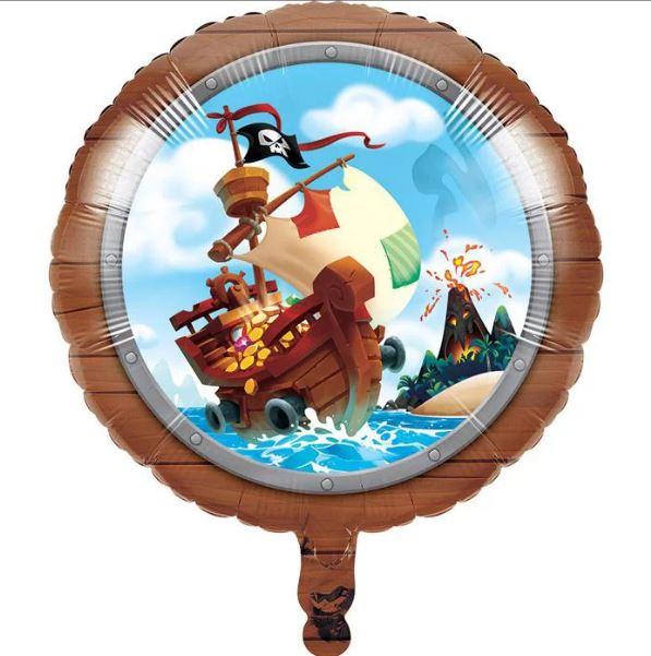 Balloon Foil 45cm Pirate Ship & Treasure