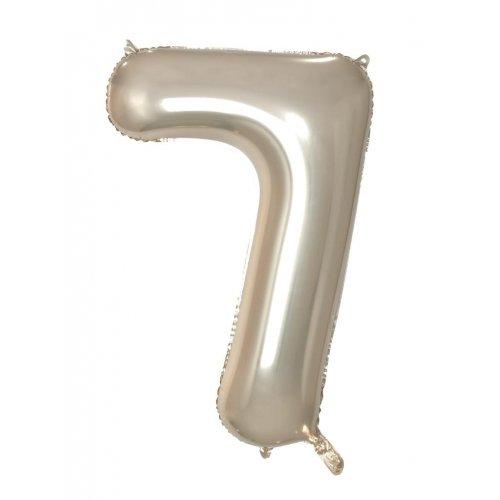 Balloon Foil Megaloon Number 7 Champagne Gold 86cm