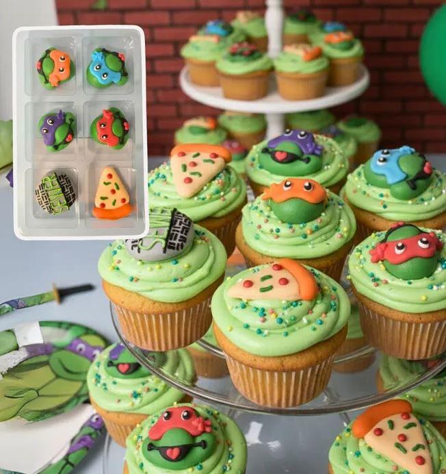 Edible Icing Decorations Ninja Turtles Pk/6