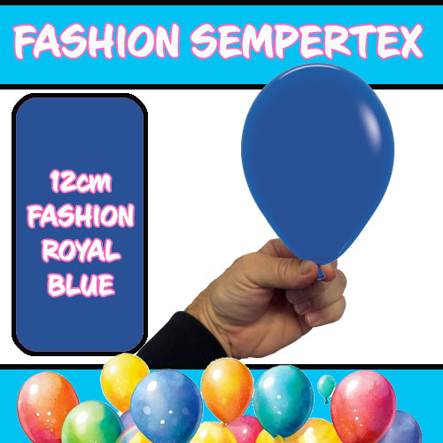 Latex Balloon 12cm Fashion Royal Blue Pk 100