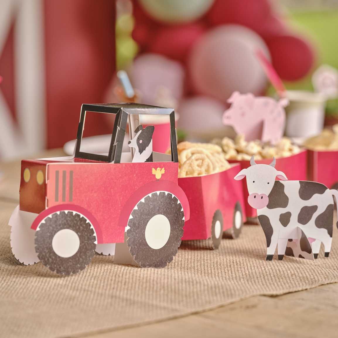 Farm Friends Tractor & Trailer Treat Kit For Party Snacks