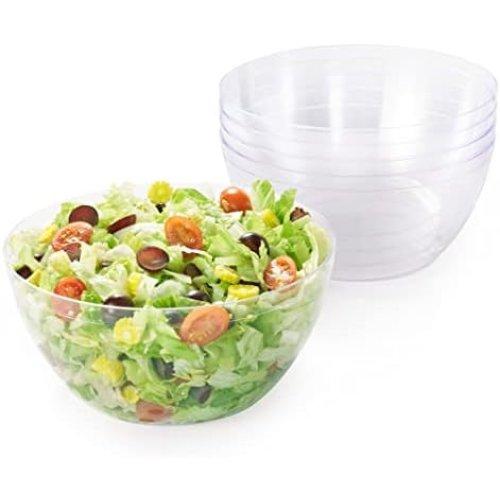 Catering Bowl Plastic Clear Reusable Large 4 Litre