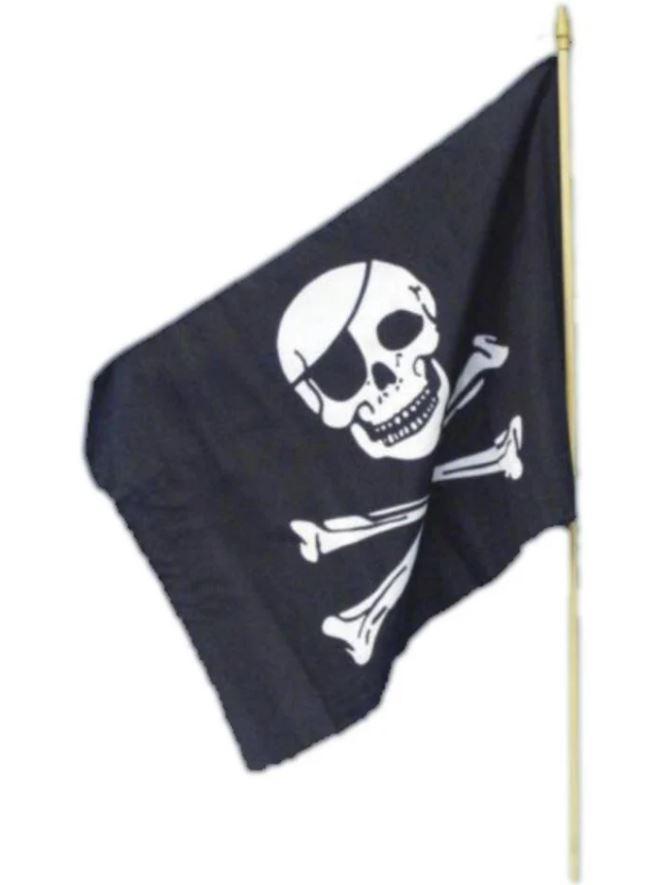 Pirate Flag Black With Skull & Crossbones 45cm x 30cm