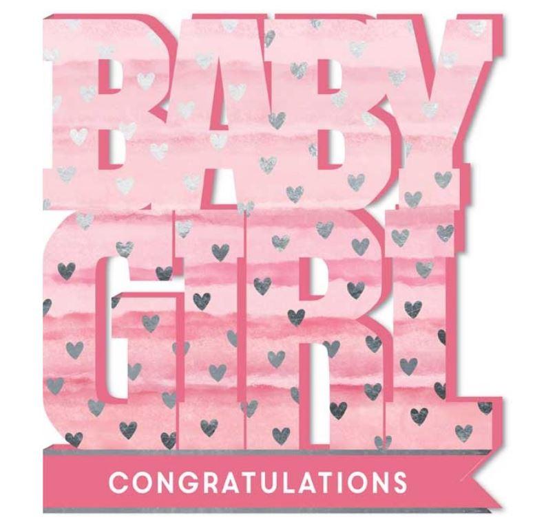 Big Moment Greeting Card Baby Girl Congratulations