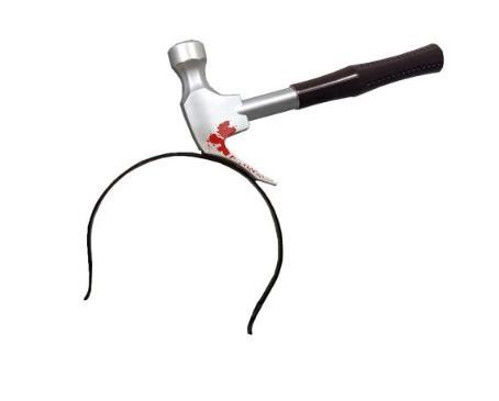 Headband Hammer with Blood Costume Prop Halloween/Horror