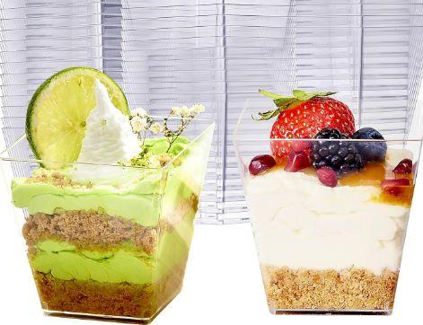 Catering Acrylic Dessert Cups 8cm High Pk/10
