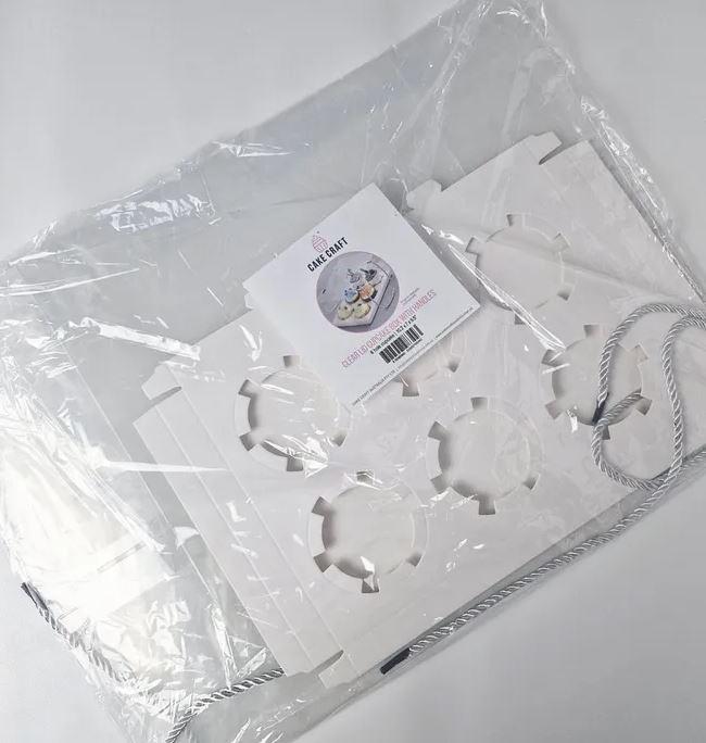 Cupcake Box For 6 Clear Box With Handles