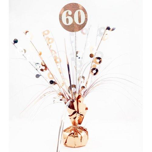 Centrepiece Happy 60th Birthday Rose Gold 165g Table Decoration