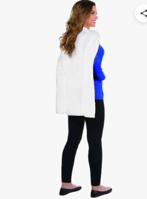 White Cape Superhero Hooded One Size