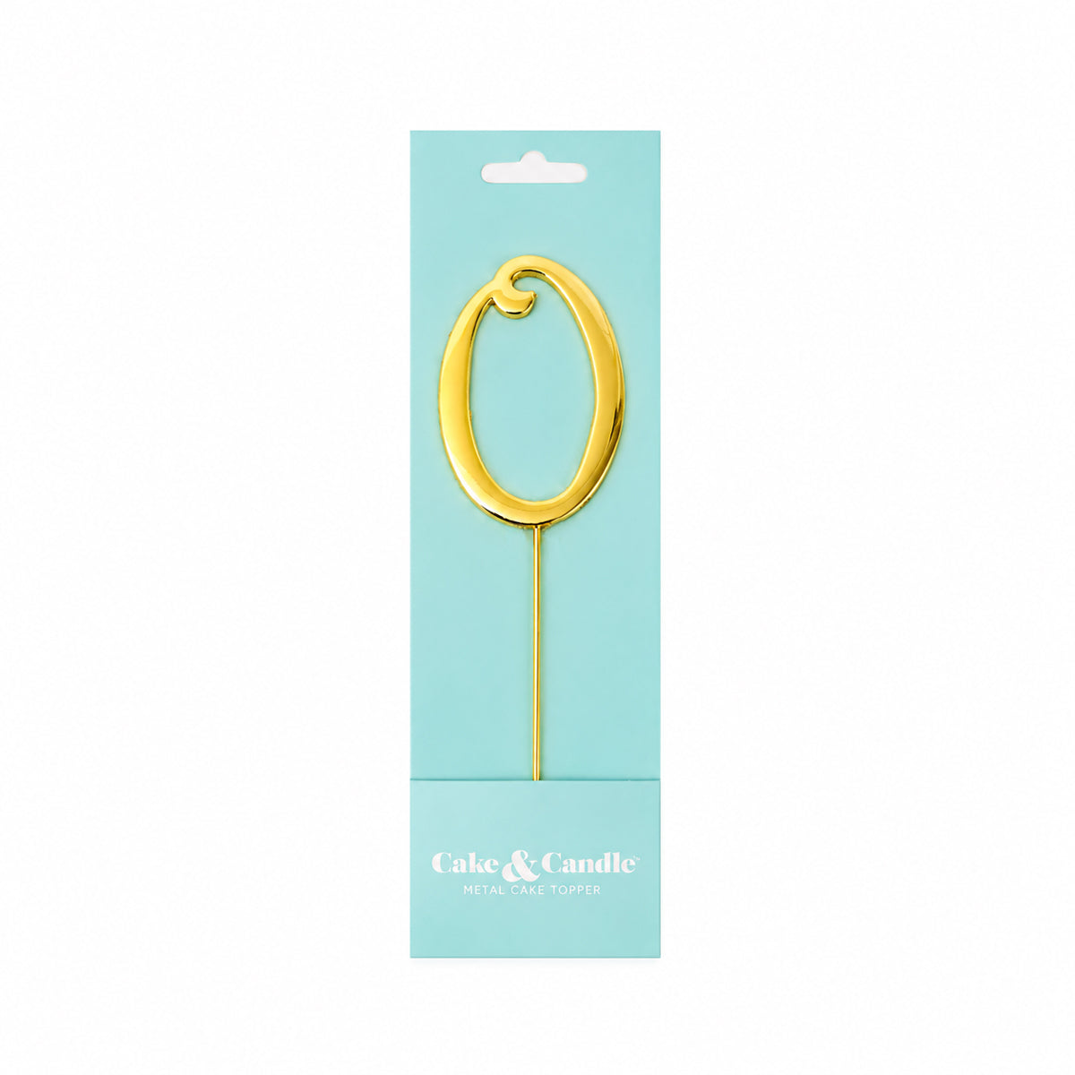 Cake Topper Gold 7cm Number 0