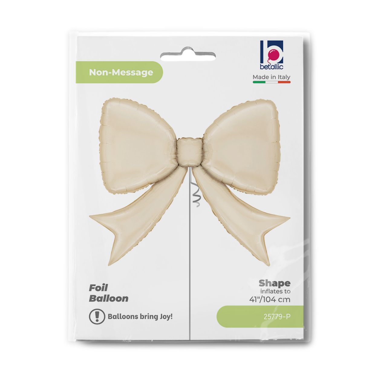 Balloon Foil Shape Bow Cream 104cm