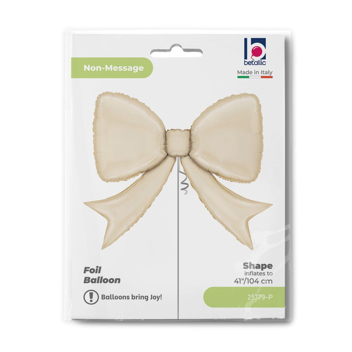 Balloon Foil Shape Bow Cream 104cm