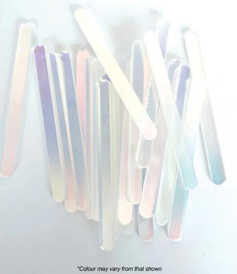 Chocolate Baking Popsicle/PaddlePop Sticks 11cm Iridescent Rainbow Pk/24