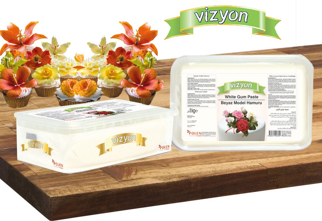 Gum/Flower Paste White 1kg Vizyon Cake/Cookie Decorating