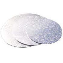 Cake Board MDF Round Silver 5mm 7 Inch