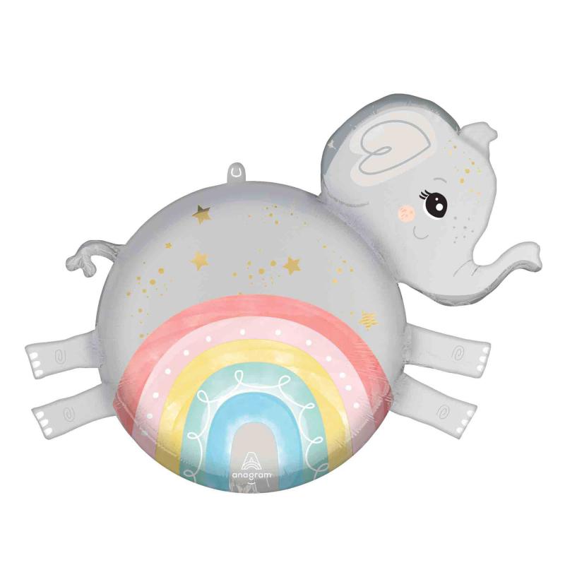 Balloon Foil Shape Roly Polies Baby Elephant 53cm x 53cm