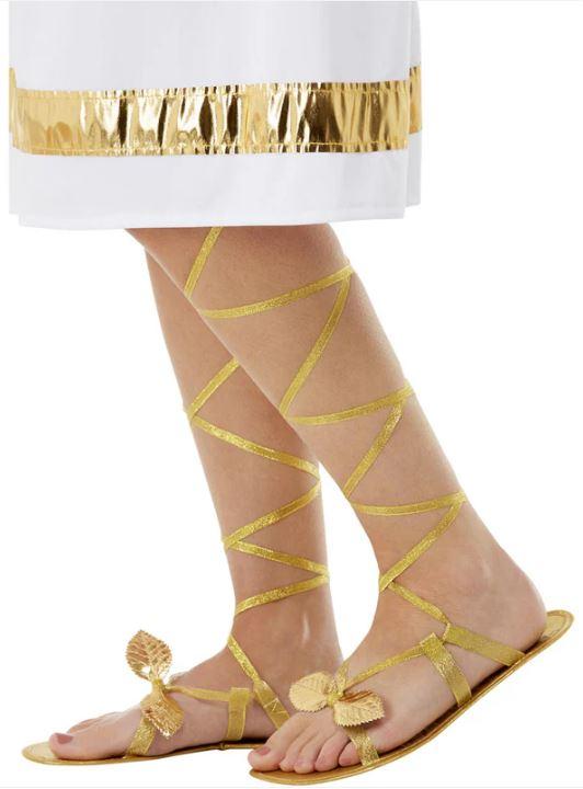 Shoes/Footwear Sandals Grecian/Roman Lace Up Gold