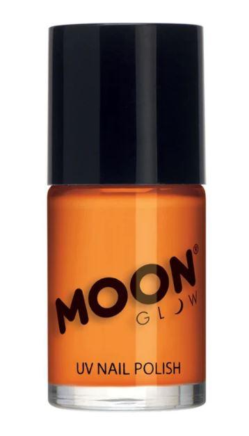 Neon UV Nail Polish Orange 14mL Moon Glow Cosmetics (1980s)