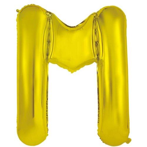 Balloon Foil Letter/Alphabet M Gold 86cm