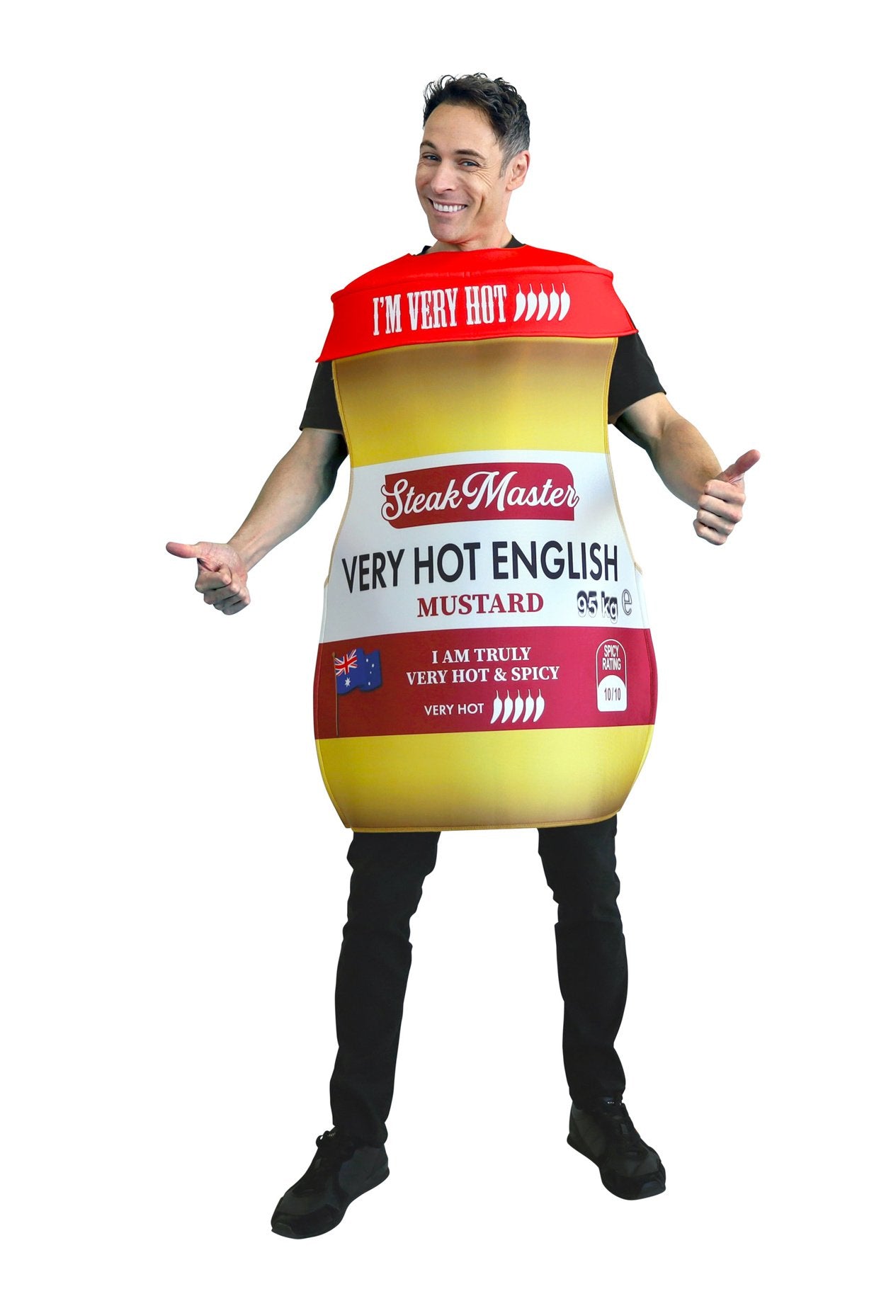 Costume Adult Very Hot English Mustard Sauce Food Novelty Funny One Size