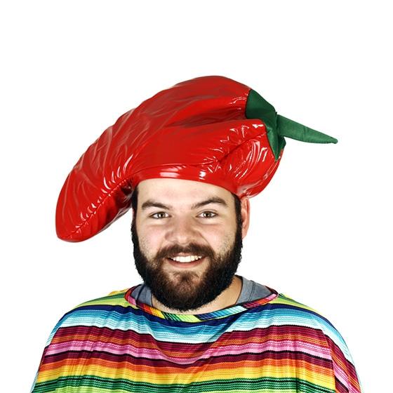 Hat Red Chili Hot Mexican Fiesta Fun Novelty Joke