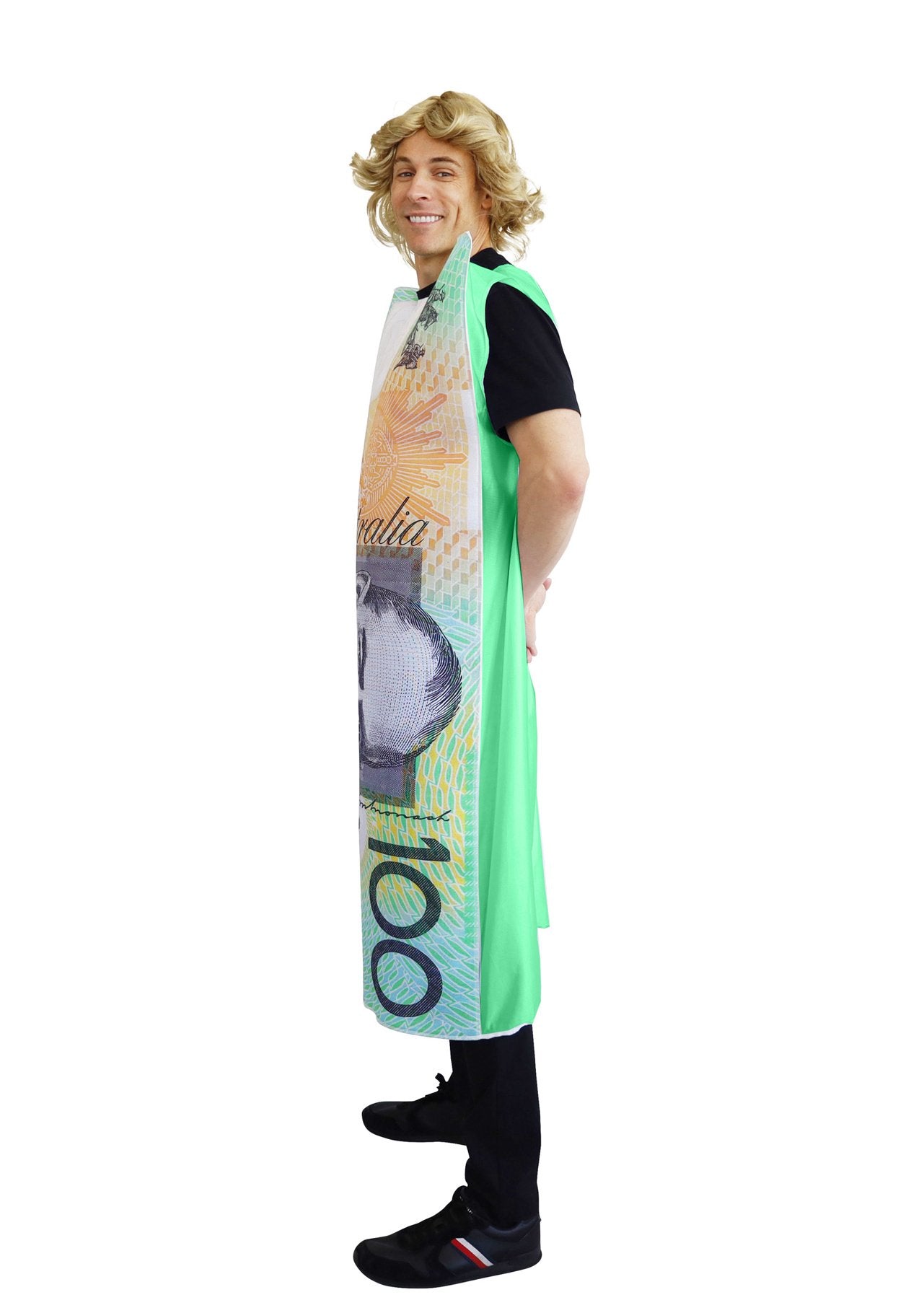Costume Adult Aussie $100 Note Money Man Funny One Size