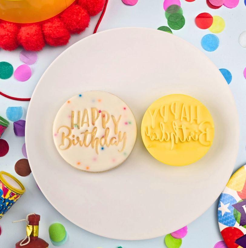 Happy Birthday Cookie/Biscuit Cutter Embosser