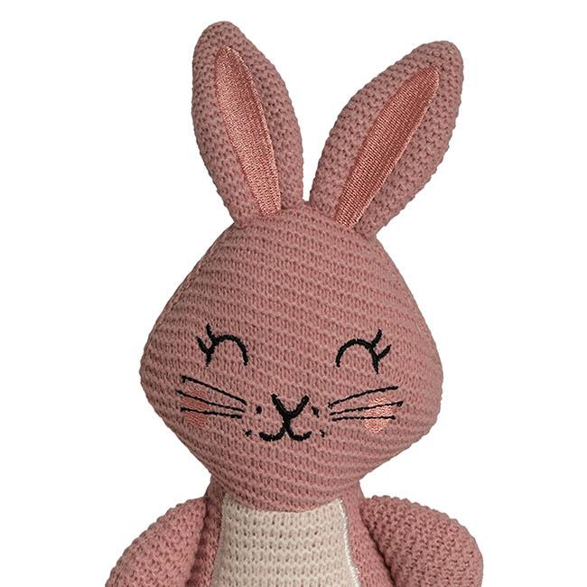 Baby Soft Toy Gift Rosie Knitted Bunny Rabbit Plush Pink 29cm High
