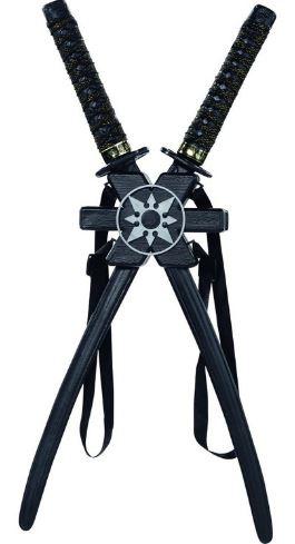 Ninja Double Sword 73cm Novelty Costume Weapon